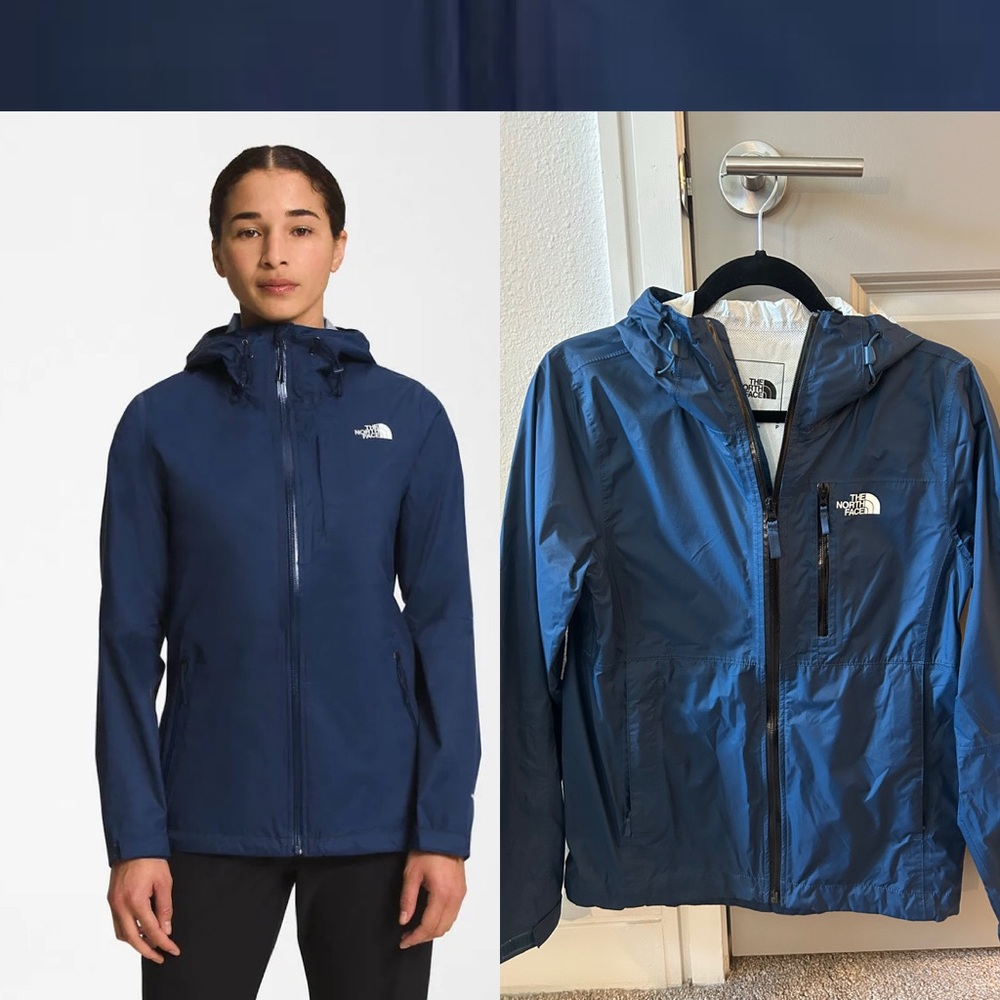 NEW (S) TNF Alta Vista Rain Jacket Women's North Face Outer Shell Full Zip Blue